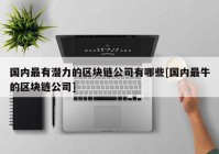 国内最有潜力的区块链公司有哪些[国内最牛的区块链公司]