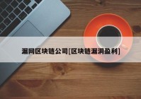 漏网区块链公司[区块链漏洞盈利]